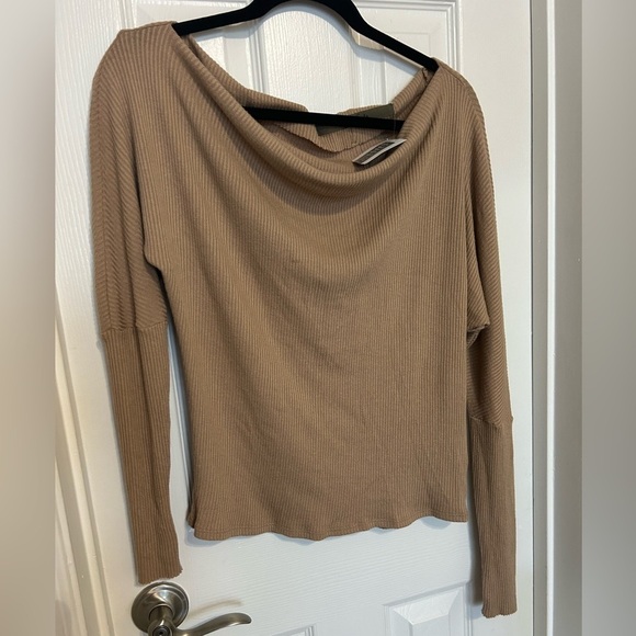 NWT Enza Costa Ribbed Jersey Knit One Shoulder Slouch Top - Picture 7 of 12